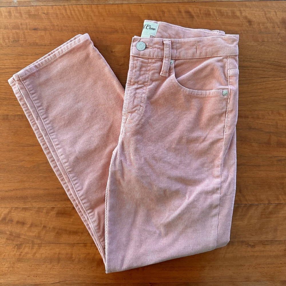 J. Crew Vintage Slim Straight Corduroy Jeans - 26 Petite - Pink